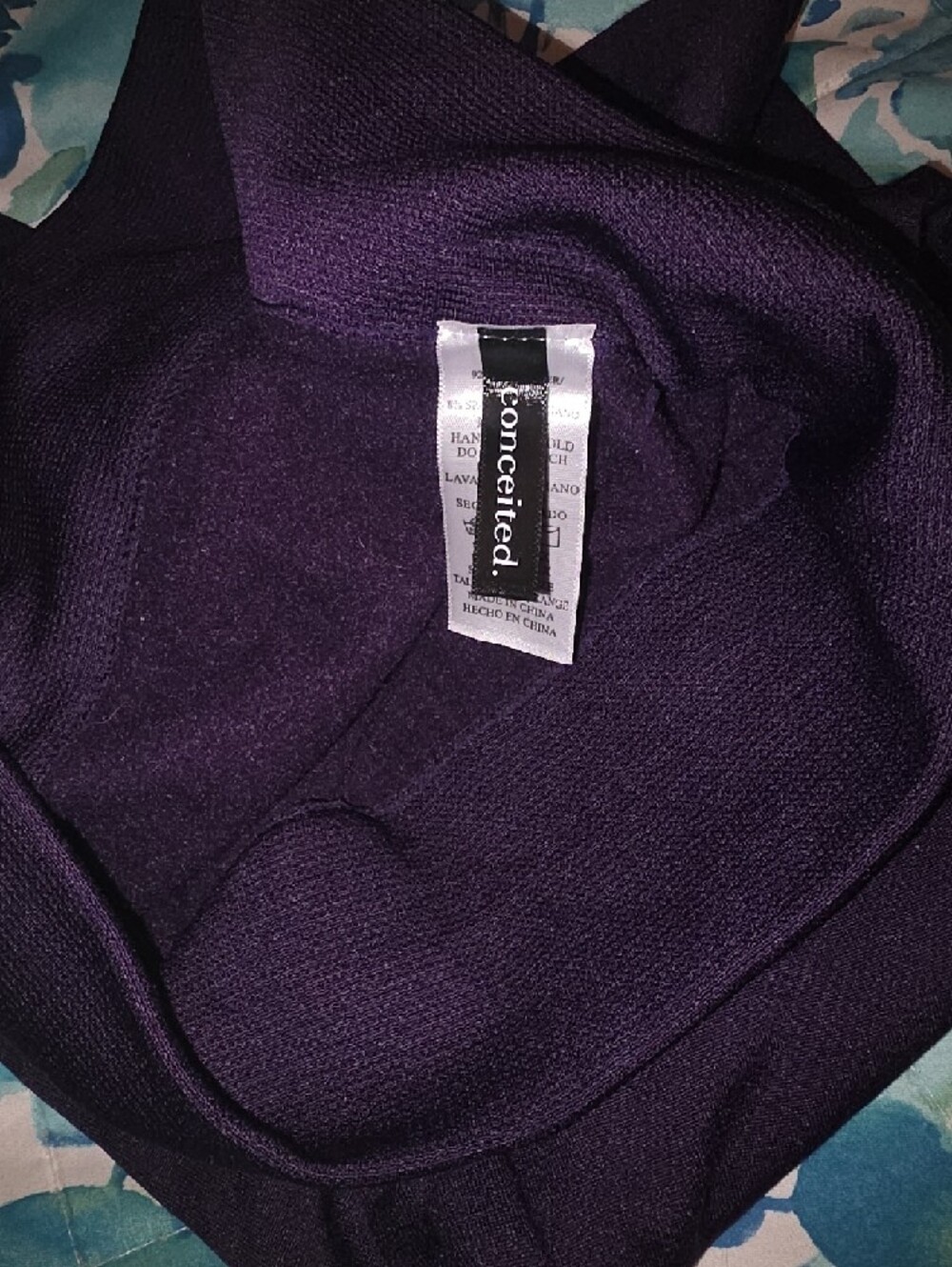 Womens Plum Fleece Lined Leggings - Picture 2 of 3